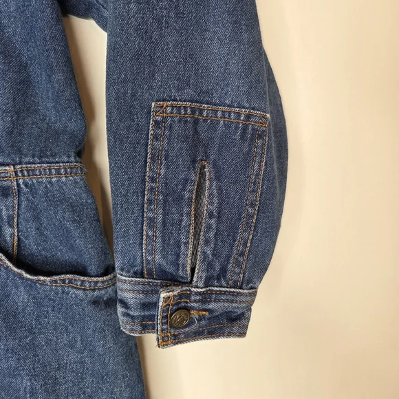 Vintage 80s 19th Avenue Denim Dress Full Zip Size 12 - Picture 10 of 13